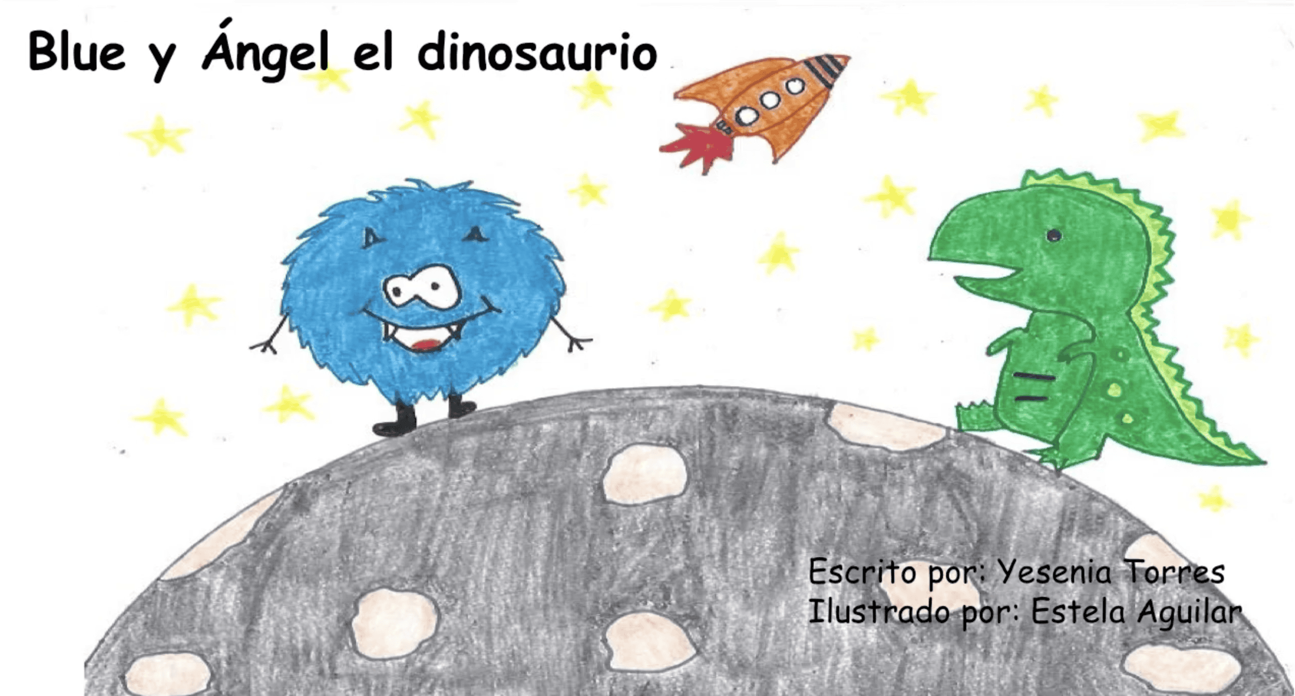 Blue y Ángel el dinosaurio