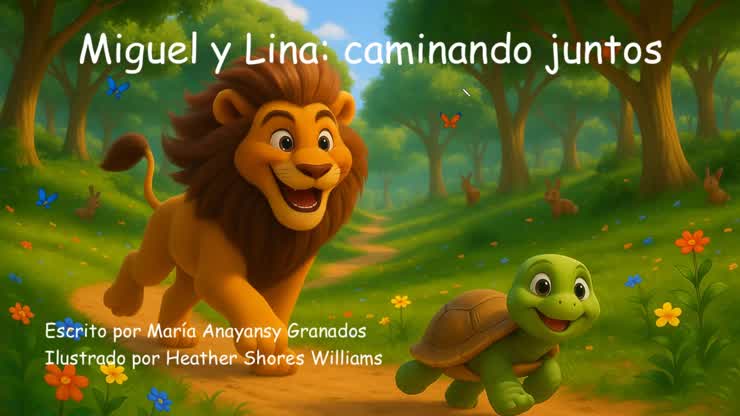 Miguel y Lina caminando juntos